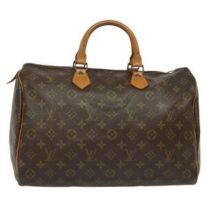 Louis Vuitton Speedy 35 Brown Canvas, Leather Handbag (Pre-Owned)